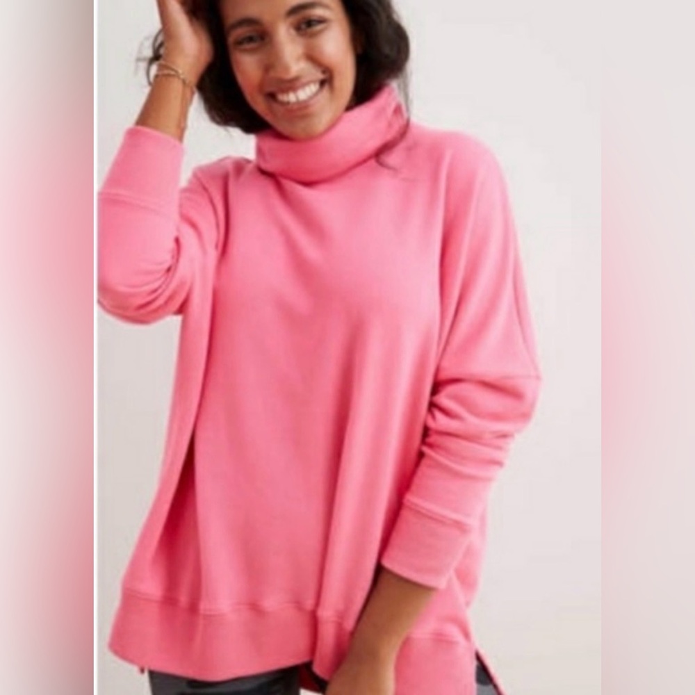 Aerie Pink mock neck oversized sweatshirt  crewneck size small
